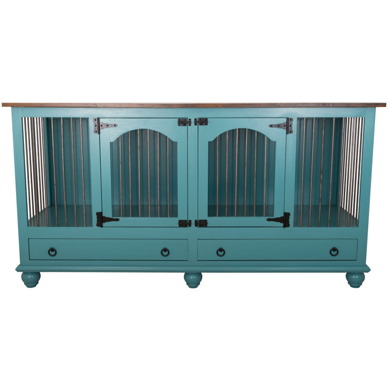 Tucker Murphy™ Pet Medium Double Wide Dog Crate Credenza With Lower